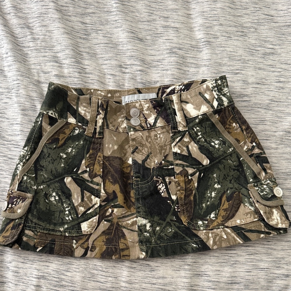 XS Fashion Nova Camouflage Mini Skirt